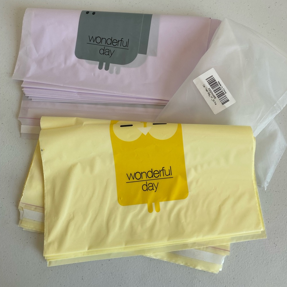 Car Trash Bag 30 PCs, Wonderful Day Purple+Yellow